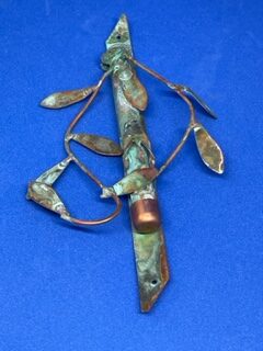 Copper Vine with green patina finish. RC3 $50